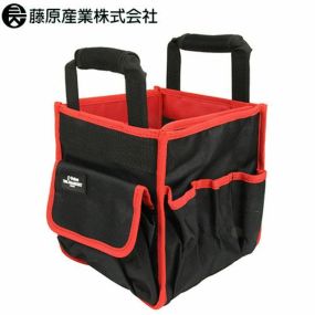 バッグ 藤原産業 E-Value ツールキャリーバッグスクエア ETC-SQ 作業用 工具入れ 布 大容量 カバー付き 道具ケース 収納ケース ツールケース 大工 電気工事