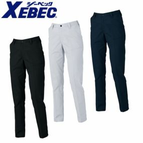 作業服 スラックス ズボン 秋冬 レディース ジーベック XEBEC レディーススラックス 1524 作業着 通年 ウエスト 調整 大きいサイズ 黒 白 シンプル 無地 おしゃれ 軽作業 倉庫 搬入 ストレッチ 制電 JIS エコマーク 環境にやさしい