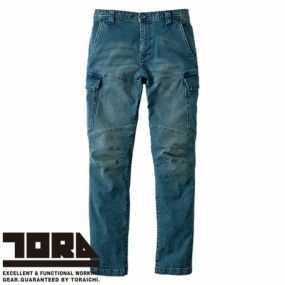 作業服 デニム 寅壱 TORA デニムカーゴパンツ 8890-219 作業着 通年 秋冬 カッコいい おしゃれ 人気 ストレッチ カジュアル タウンユース