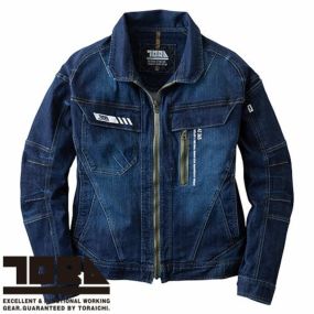 作業服 デニム 寅壱 TORA デニムブルゾン 8830-124 作業着 通年 秋冬 カッコいい おしゃれ 人気 ストレッチ 体感温度調整 ECO カジュアル タウンユース