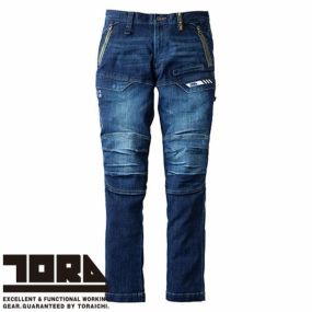 作業服 デニム 寅壱 TORA デニムカーゴパンツ 8830-219 作業着 通年 秋冬 カッコいい おしゃれ 人気 ストレッチ 体感温度調整 ECO カジュアル タウンユース