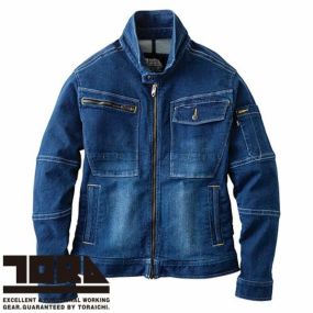 作業服 デニム 寅壱 TORA デニムライダースジャケット 8940-554 作業着 通年 秋冬 カッコいい おしゃれ 人気 カジュアル タウンユース