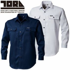 作業服 長袖シャツ 寅壱 TORA 長袖シャツ 2530-125 作業着 通年 秋冬 カッコいい おしゃれ 人気 制電