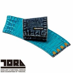 鳶服 手甲 腕カバー 寅壱 TORA デニム手甲（34枚コハゼ） 一双(2つ一組)入り 8920-952 作業服 秋冬 通年 カッコいい おしゃれ 人気