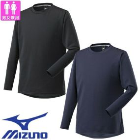 防寒シャツ ミズノ MIZUNO 裏起毛クルーネックシャツ(長袖) F2JA258009、F2JA258014 作業着 防寒 作業服防寒シャツ 作業着 作業服
