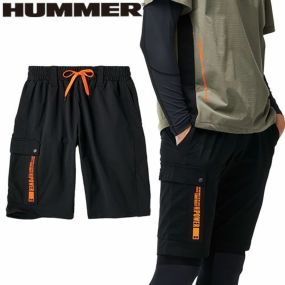 作業服 ハーフパンツ HUMMER ハマー  エアピットハーフカーゴ 38571 作業着 春夏 カジュアル アウトドア タウンユース スポーツ レジャー カッコいい おしゃれ 涼しい