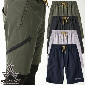 作業服 ハーフパンツ アタックベース ATACK BASE  APEX WIN ストレッチハーフカーゴ 29271 作業着 春夏 イージーケア 制電 JIS T-8118対応 ストレッチ 軽量 男女共用 サイズ展開充実  会社制服 カジュアル アウトドア タウンユース シンプル