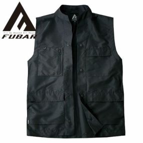 作業服 ベスト おたふく手袋  FUBAR ユーティリティー カーゴベスト FB-240 作業着 通年 軽量 シンプル カジュアル アウトドア スポーツ タウンユース カッコいい