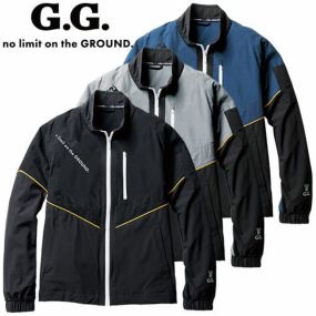 作業服 ブルゾン 桑和 SOWA  G.GROUND 長袖ブルゾン 0368-00 作業着 春夏 接触冷感 ストレッチ イージーケア カジュアル タウンユース スポーティ アウトドア キャップ ジョギング ボルタリング ボード サイクリング
