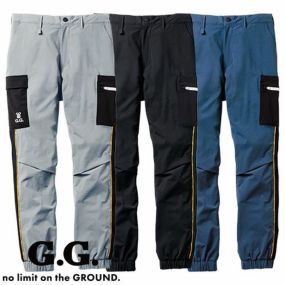 作業服 カーゴパンツ 桑和 SOWA  G.GROUND ジョガーパンツ（ノータック 脇ゴム） 0368-08 作業着 春夏 接触冷感 ストレッチ イージーケア カジュアル タウンユース スポーティ アウトドア キャップ ジョギング ボルタリング ボード サイクリング
