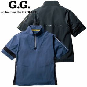 半袖ジップアップシャツ 桑和 SOWA G.GROUND 半袖Tシャツ(ハーフジップ 胸ポケット無) 0375-64 半袖シャツ 接触冷感 ストレッチ イージーケア カジュアル タウンユース スポーティ アウトドア キャップ ジョギング ボルタリング ボード サイクリング