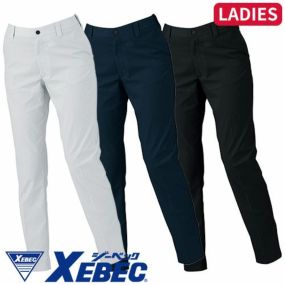 作業服 レディース パンツ ジーベック XEBEC バイオエコTCストレッチレディーススラックス 1537 作業着 春夏 エコマーク認定 バイオペット 帯電防止 男女兼用 サイズ豊富 工場 会社 制服