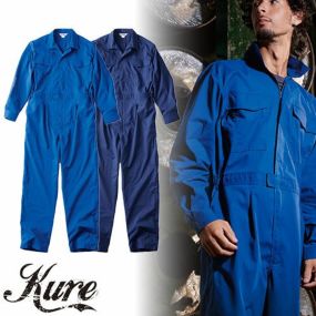 作業服 つなぎ クレヒフク KURE  長袖メッシュツナギ 840 作業着 春夏 円管服 オールインワン ジャンプスーツ コンビネゾン ツナギ 動きやすい 通気性 帯電防止 軽撥水 ストレッチ おしゃれ シンプル 機能性