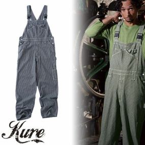 作業服 サロペット クレヒフク KURE  サロペット 2950 作業着 通年 秋冬 オーバーオール オールインワン ヒッコリー ワーク フィールド DIY 農作業 ガーデニング カジュアル アウトドア キャンプ