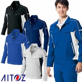 作業服 ブルゾン AITOZ アイトス  長袖ブルゾン（男女兼用） AZ-1931 作業着 春夏 会社 工場 店舗 運送 制服 カラー豊富 サイズ豊富 動きやすい 制電 UVカット 軽量 吸汗速乾 遮熱