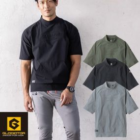 Tシャツ 半袖 コーコス信岡 CO-COS  冷感 ストレッチ モックネック 半袖シャツ G-7527 半袖Tシャツ 冷感 消臭 ひんやり 軽量 ストレッチ スポーティ カジュアル タウンユース スポーツ アウトドア ゴルフ キャンプ スポーツ観戦 シンプル カッコいい