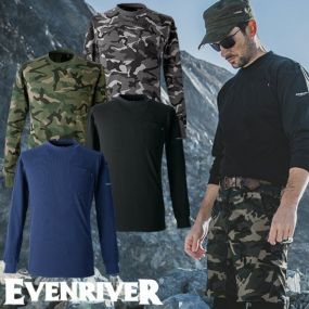 Tシャツ 長袖 イーブンリバー EVENRIVER  ヘビーウェイトロングTシャツ（長袖） NRS106 長袖Tシャツ 綿混 シンプル カッコいい しっかり 耐久性 丈夫 アウトドア タウンユース スポーツ キャンプ 登山 トレッキング 釣り サイクリング