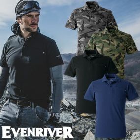 作業服 ポロシャツ 半袖 イーブンリバー EVENRIVER ヘビーウェイトポロシャツ(半袖) NRS416 作業着 春夏 綿混 シンプル カッコいい しっかり 耐久性 丈夫 アウトドア タウンユース スポーツ キャンプ 登山 トレッキング 釣り サイクリング